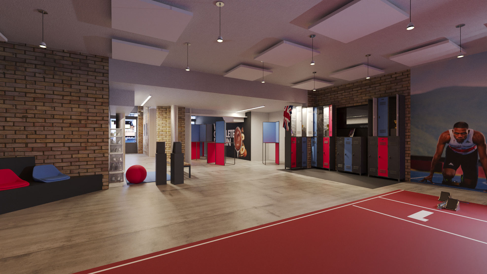 Danone GetPRO locker and changing area