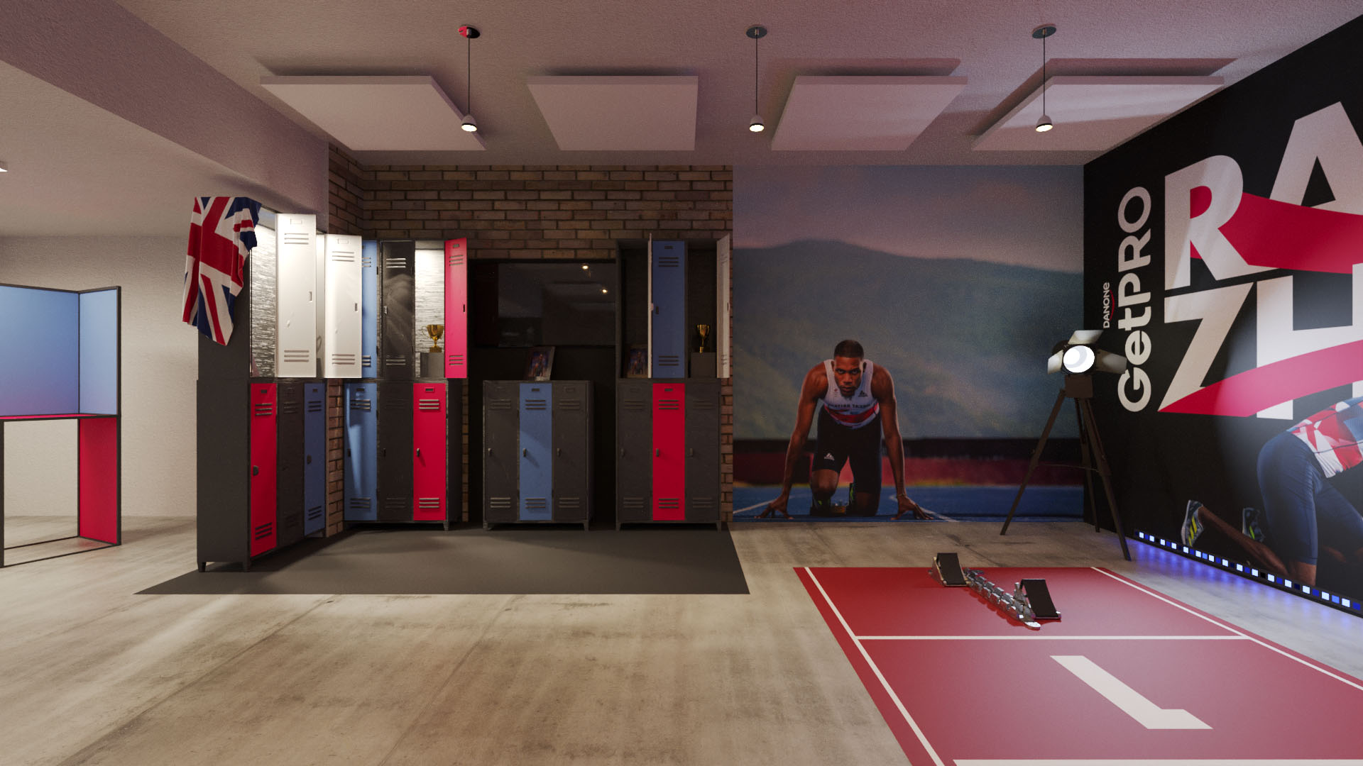 Danone GetPRO locker area second camera angle
